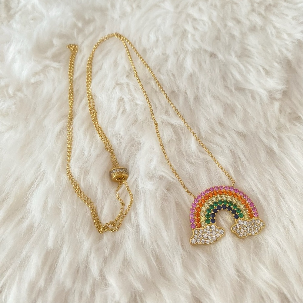 APM Monaco Are-En-Ciel Adjustable Necklace - Rainbow NWOT